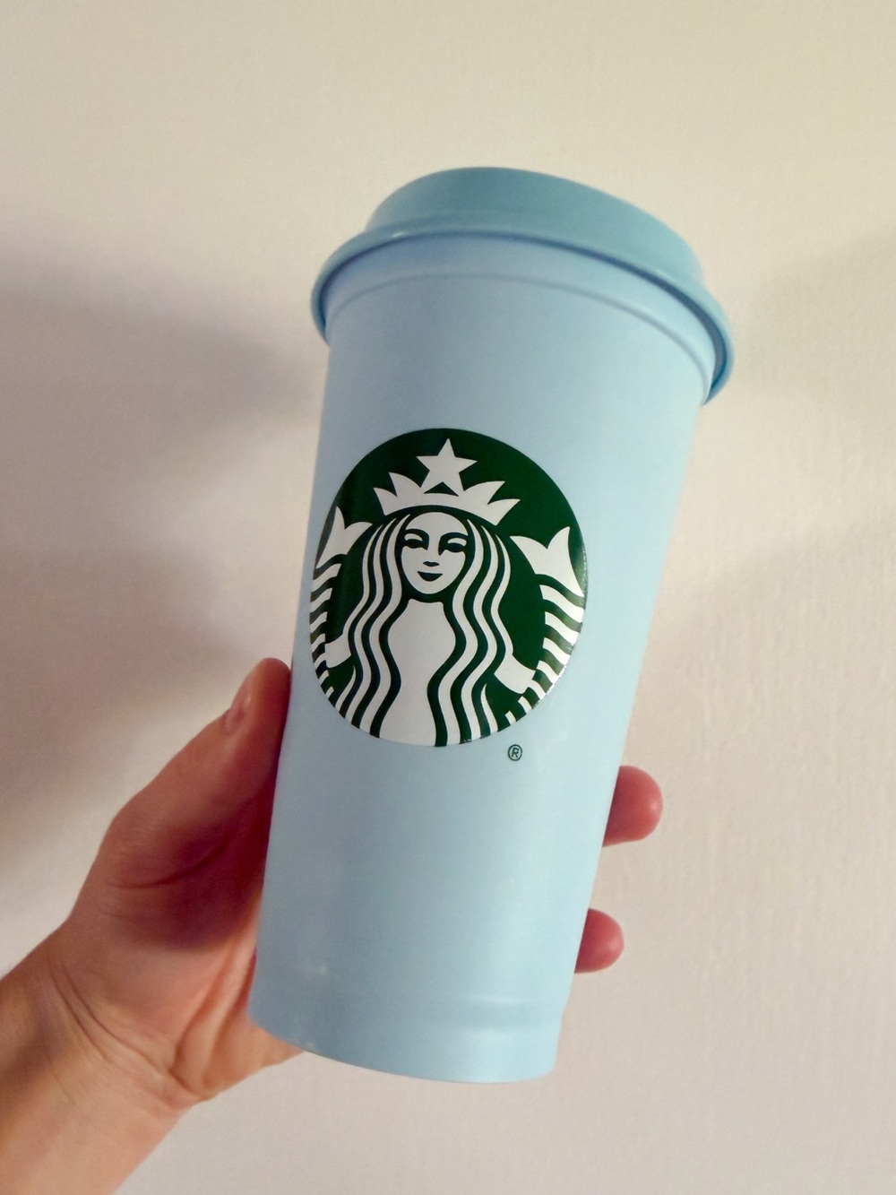Starbucks reusable coffee cup blue 16 oz